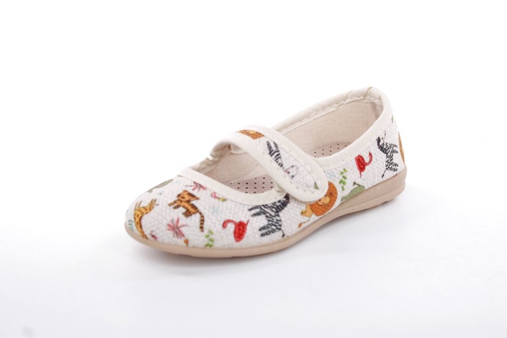 s`knöpfli Kinderausschuh Tier- Motiv Klettverschluss beige S13 I28721 