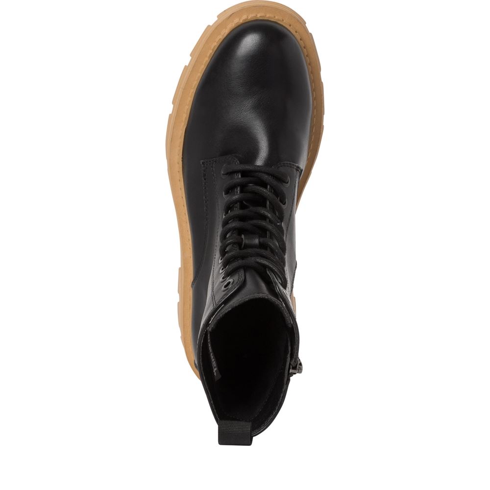 Tamaris Schnürboots Schnürstiefelette markante Sohle TOUCHit-Fußbett schwarz S22 1-1-25286-29 41 | 077 BLACK/OLIVE | 