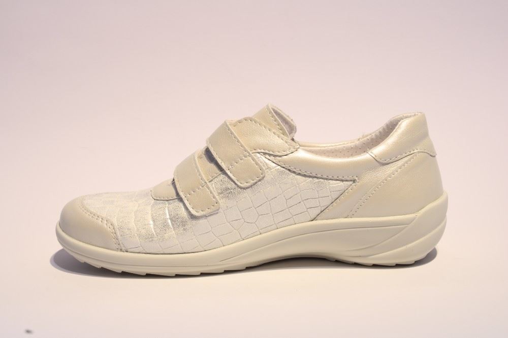 ACO Halbschuh Klettverschluss NANI weiß 204/8489 41 | 290 ice | 