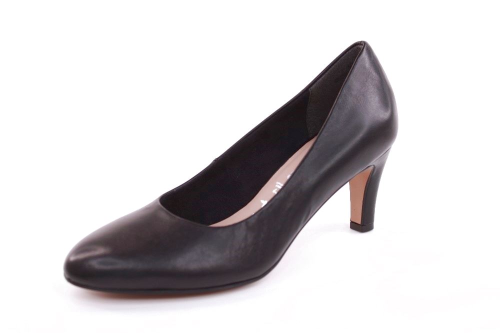 Tamaris Pumps Leder TOUCHit Fußbett schwarz S12  1-1-22454-29 39 | 003 BLACK LEATH | 