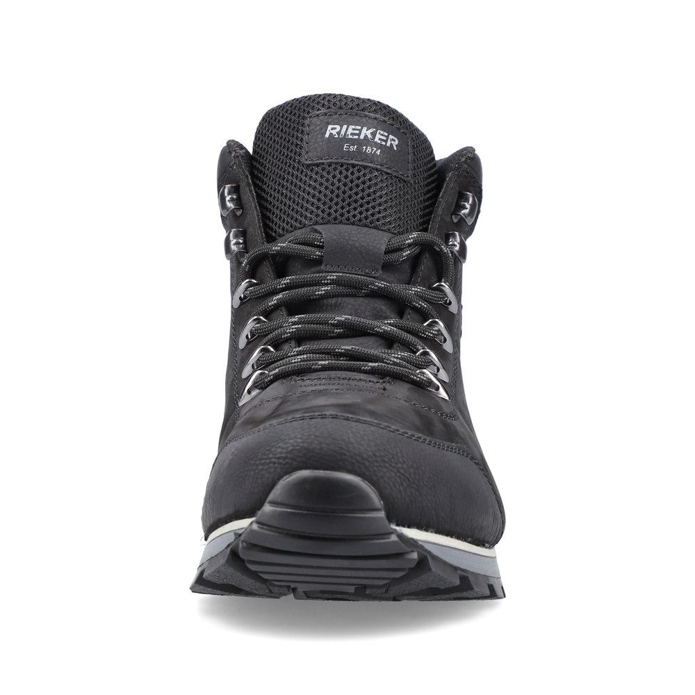 Rieker Antistress Herren Schnürboots Rauleder schwarz S21  F5710-00 42 | schwarz/schwarz | G