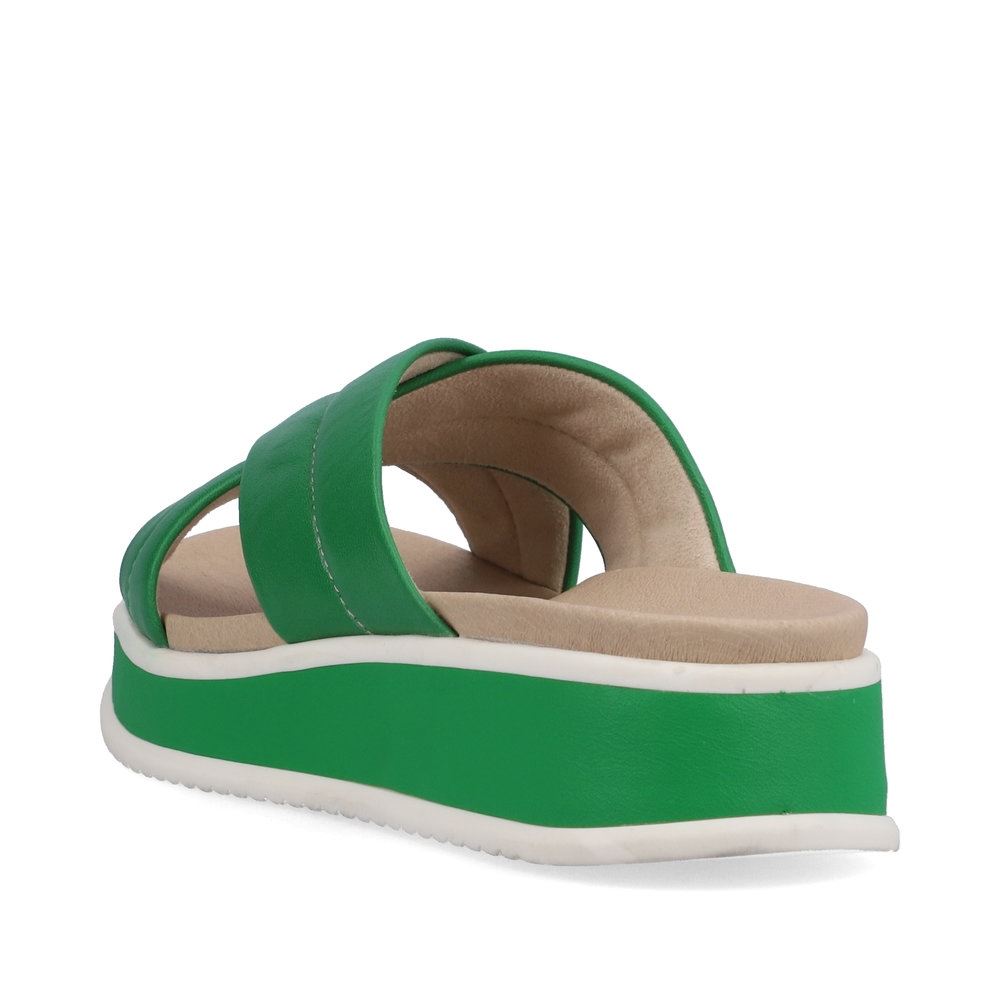 Rieker EVOLUTION Damen Pantoletten Leder grün S13 W0802-52 
