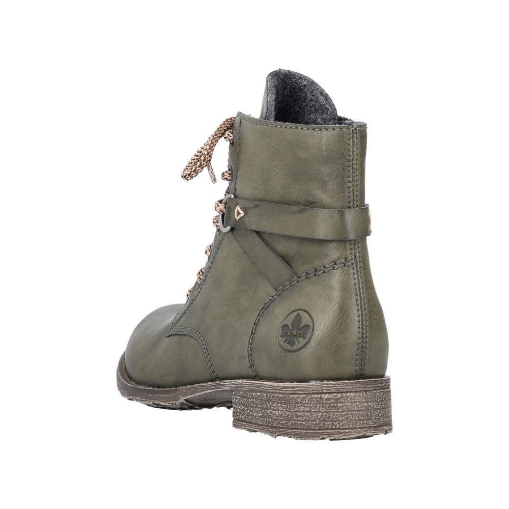 Rieker Antistress Damen Schnürboot Schnürstiefelette grün S22 70848-54 