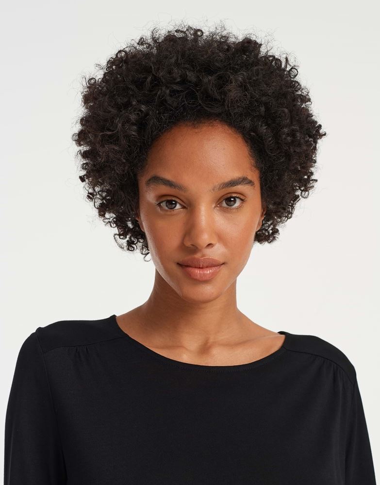 OPUS Shirt Sutha ECOVERO™ Viskose schwarz S22 1013210650100 