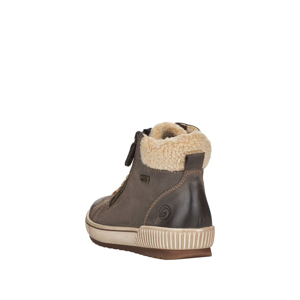 Remonte Damen Schnürschuh Sneaker High Leder TEX- Membrane Wechselfußbett grau S22 D0770-45 