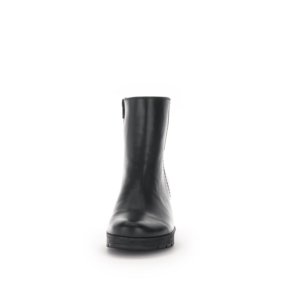 Gabor Stiefelette klassisch Leder Comfort- Mehrweite G schwarz S23  32.071.57 