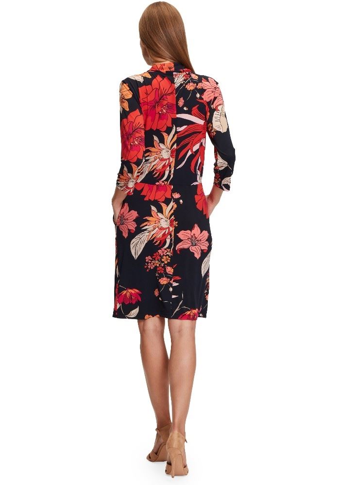 Betty Barclay Kleid Jersey 3/4 Arm floral blau rosa S12 11301029 