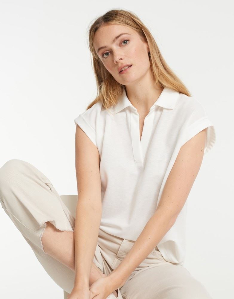 OPUS Poloshirt Silou weiß S12 245789222100 