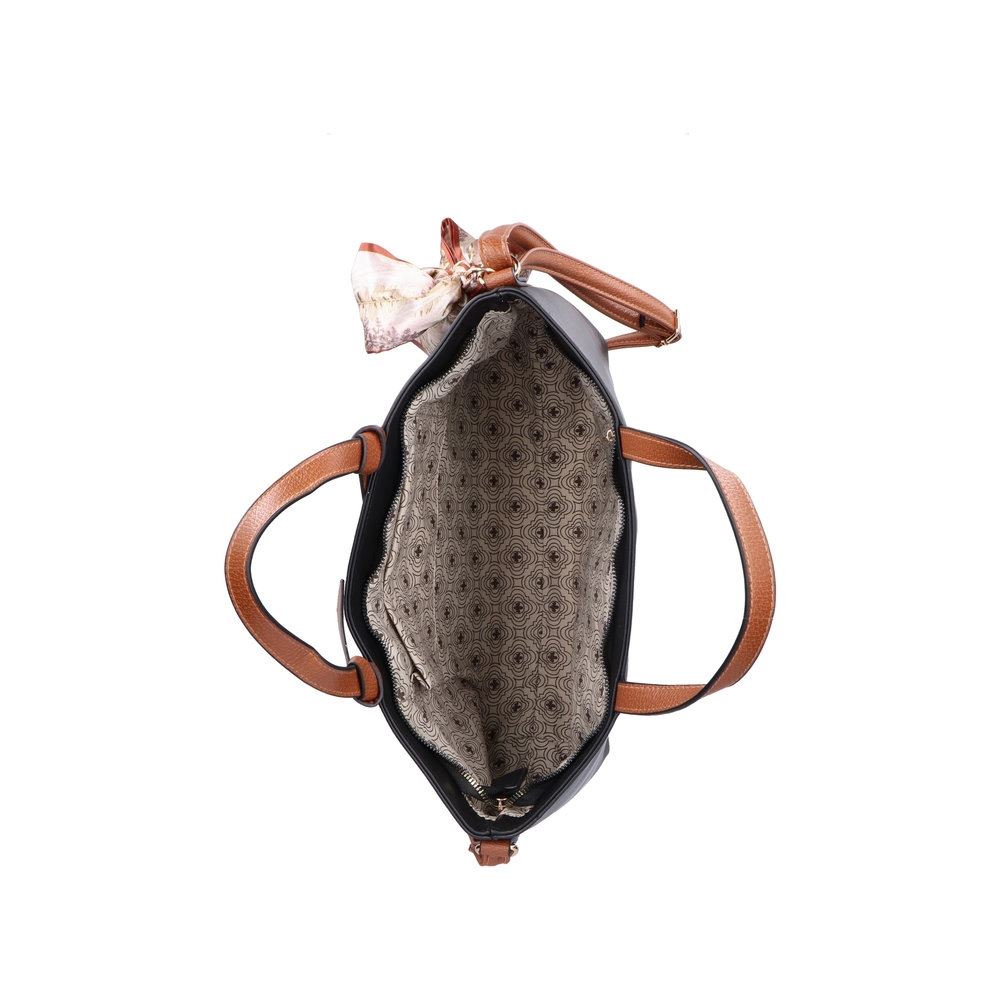 Rieker Damen Shopper abnehmbarer Schulterriemen Schleifen- Detail schwarz S13 H1507-00 