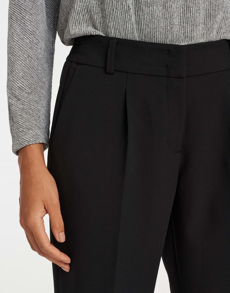 OPUS Stoffhose Mitina Culotte elegant Bügelfalte schwarz S22 1012685473100 42 | 900 black | 