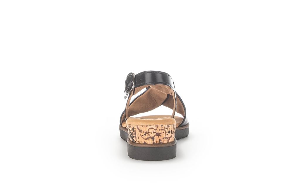 Gabor Sandalette Keilabsatz schwarz S13  22.751.27 