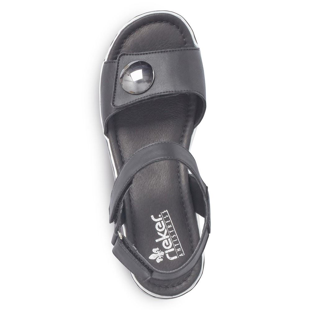 Rieker Sandalette Keilabsatz schwarz V02S8-00 39 | schwarz | E
