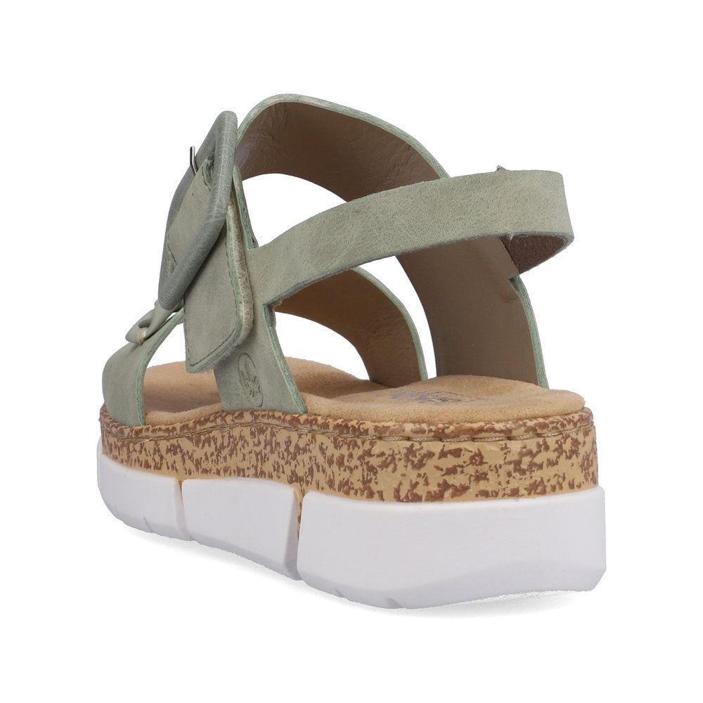 Rieker Damen Riemchensandalen mintgrün Keilabsatz S13  V2350-52 