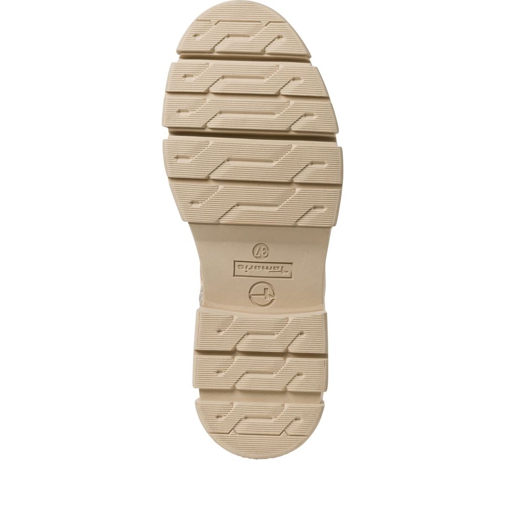 Tamaris Schnürboot Schnürstiefelette Leder TOUCHit-Fußbett beige S22 1-1-25203-29 41 | 376 ANTELOPE NU | 