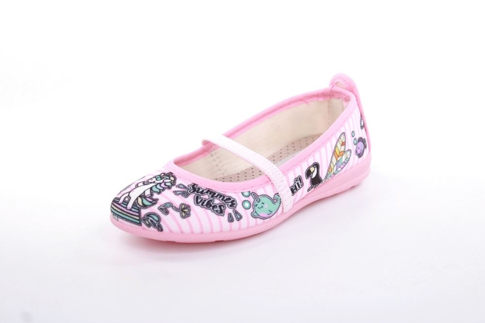 s`knöpfli Kinder Hausschuh Schlupfschuh Mädchen Einhorn- Motiv rosa S13 I28965 