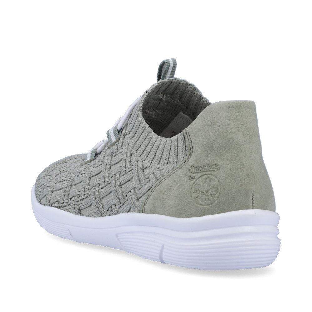 Rieker Antistress Damen Slipper Schlupfschuh Wechselfußbett Textil grün S13 L7463-52 