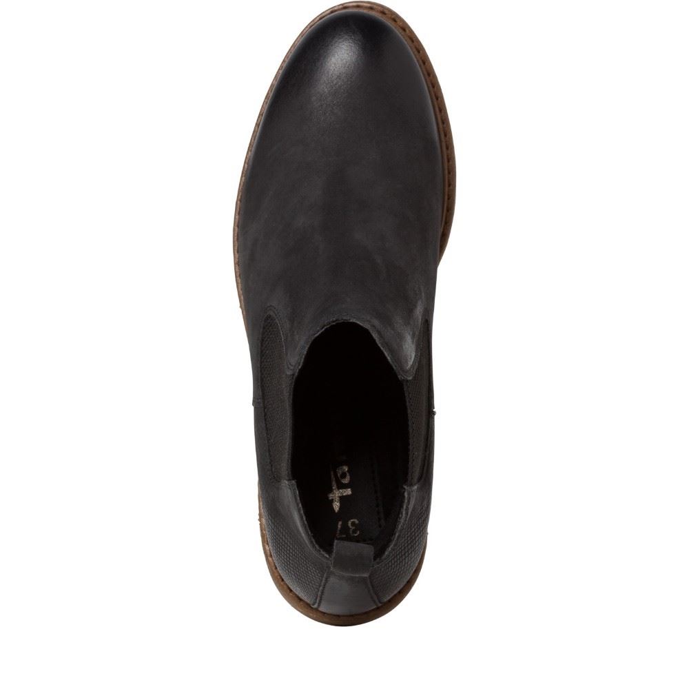 Tamaris Chelsea Boot black structure 1-1-25056-27 37 | 021 BLACK/STRUC | 