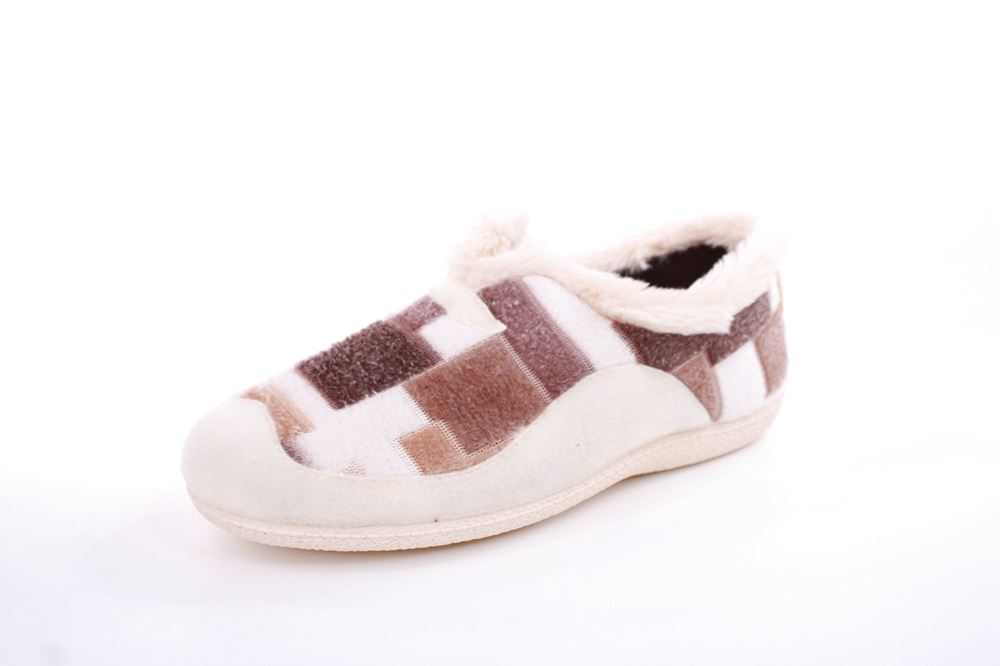 s`knöpfli Damen Hausschuh geschlossen weiß S22 L27995 38 | crudo marron | 