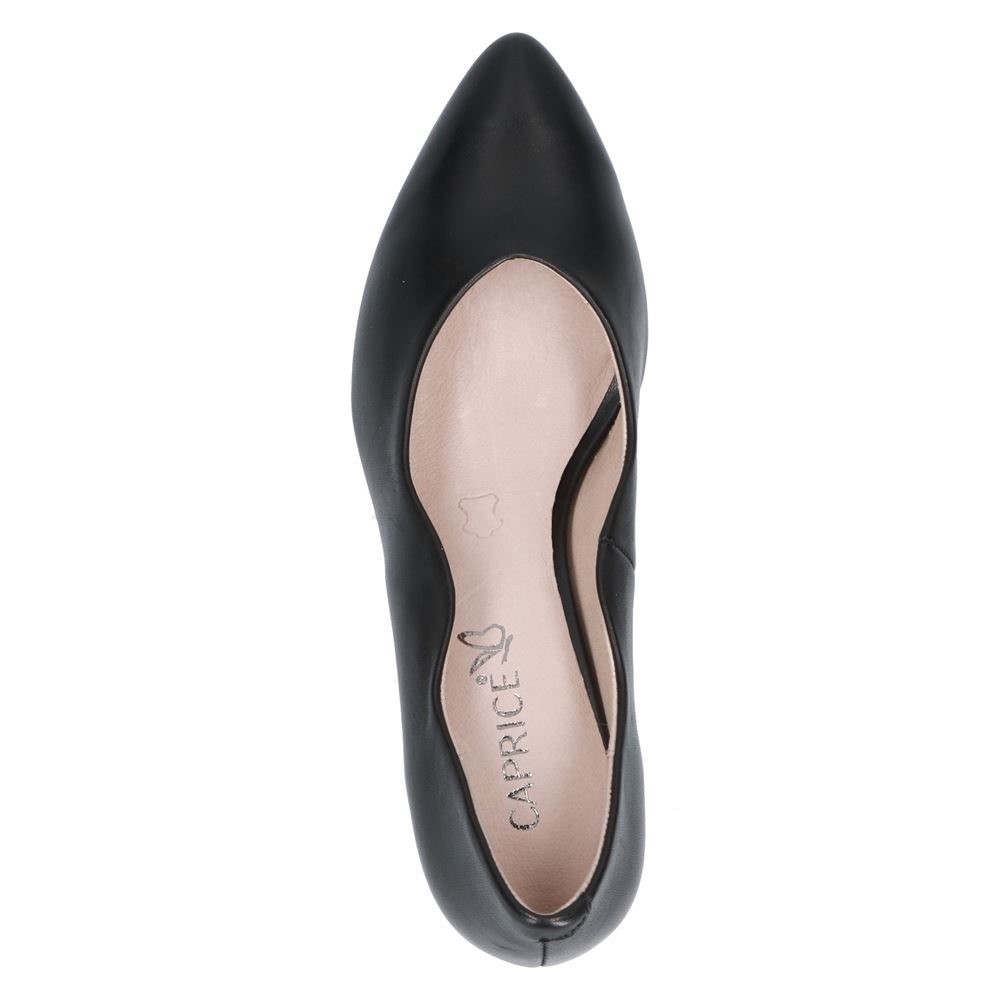 Caprice klassischer Pumps Leder G- Weite schwarz beige S12  9-9-22400-28 