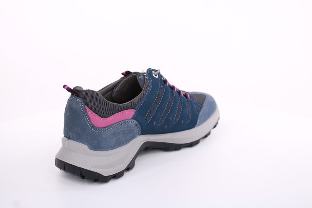 Imac Damen Trekkingschuh Wanderschuh Schnellschnürung Leder/ Mesh blau S13 356740 