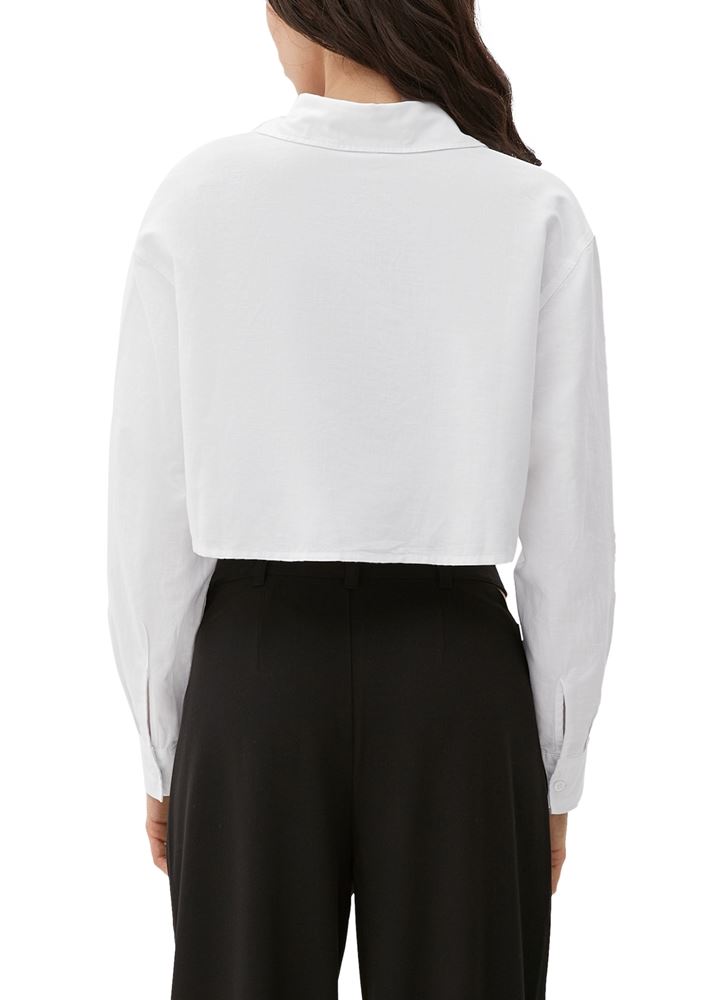 QS designed by Bluse im Boxy-Schnitt weiß, schwarz S13  2126819 