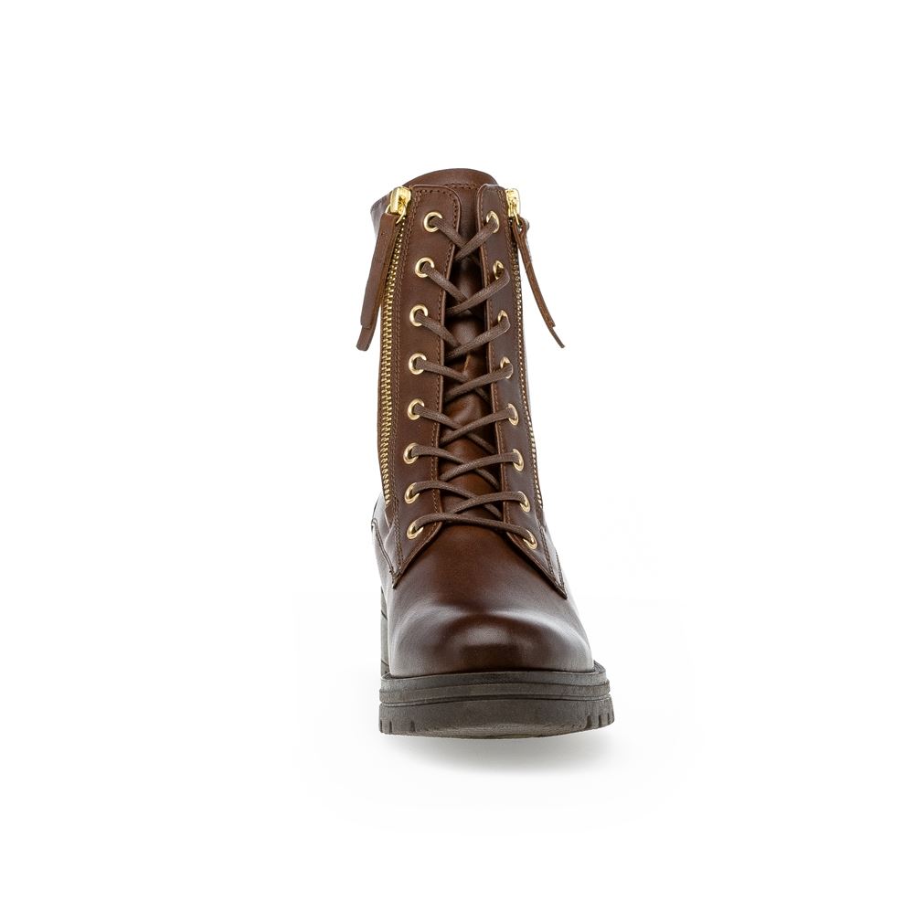 Gabor Biker Boots Leder Wechselfußbett braun S23 32.785.55 