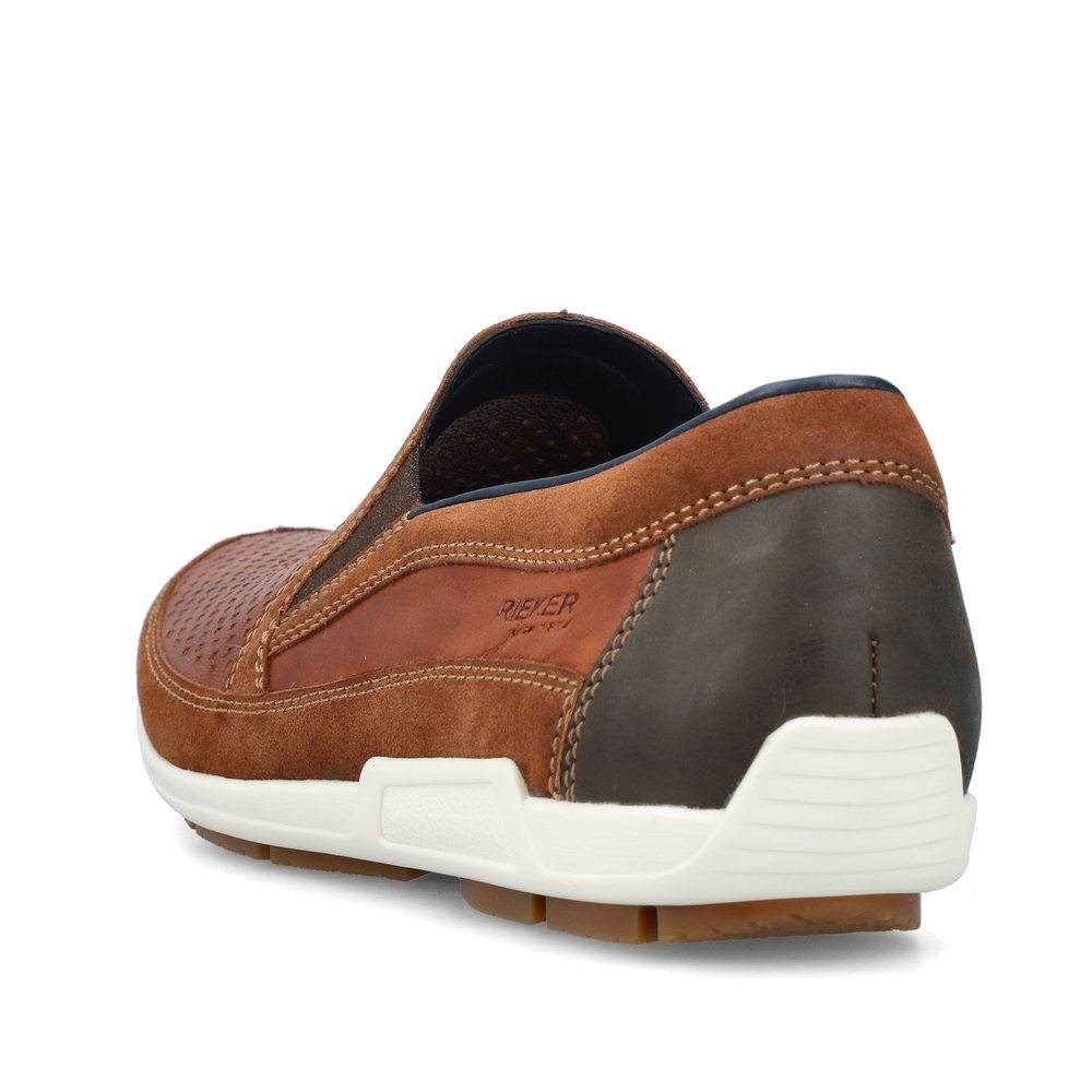 Rieker Antistress Herren Slipper Schlupfschuh Lochmuster braun S13 09055-22 