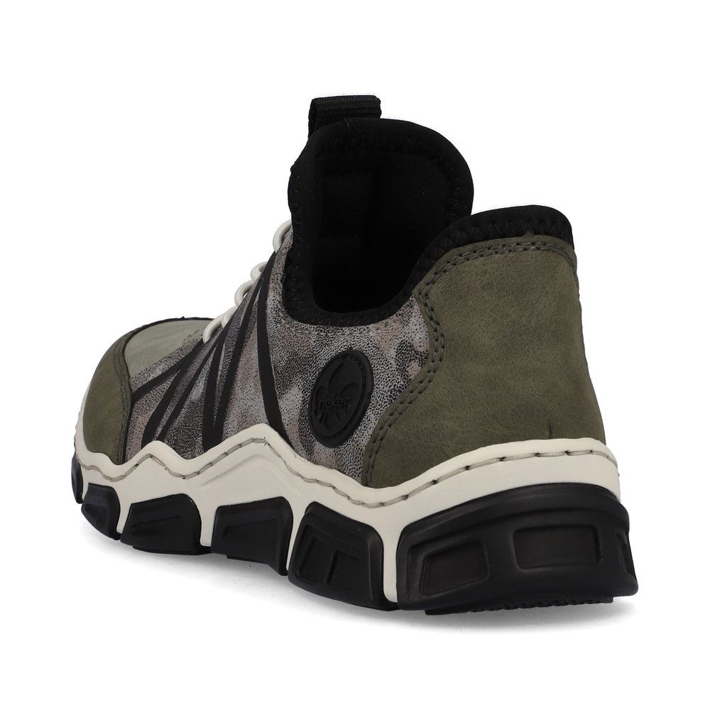 Rieker Antistress Damen Schlupfschuh Slipper sportlich Schnellschnürung grün S13 L0657-54 