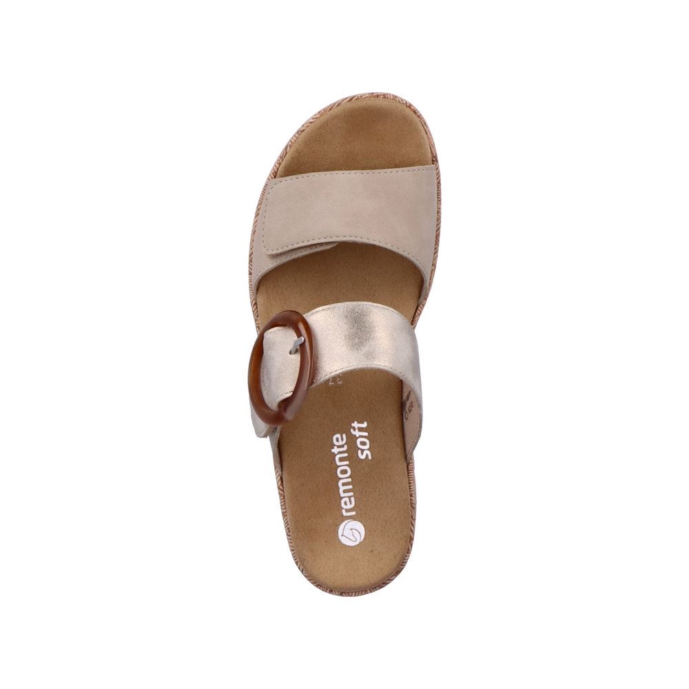 Remonte Damen Pantoletten champagner-beige S13  R6858-60 