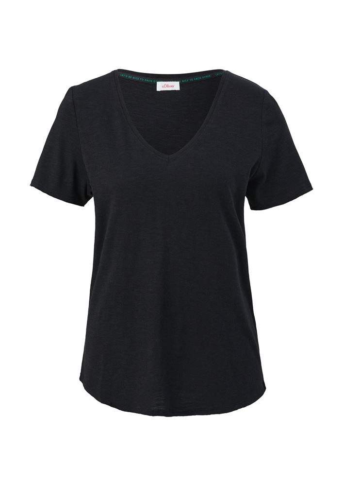 s.Oliver T-Shirt aus Viskosemix  weiss, blau, grün, pink, schwarz S13  2130696 
