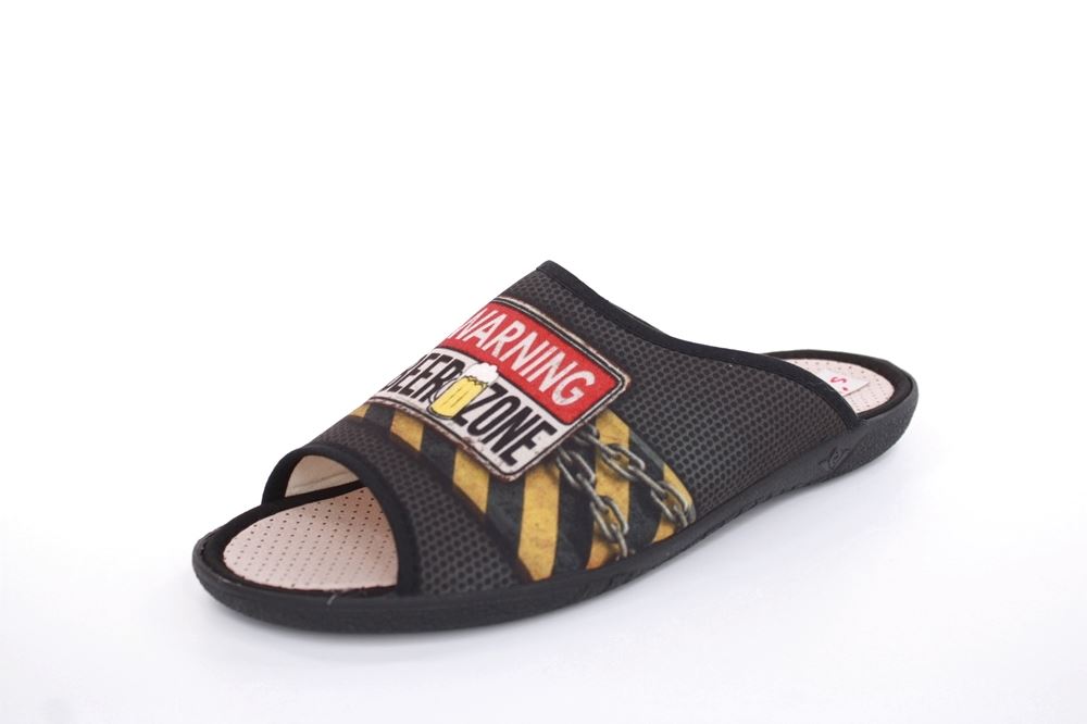 s`knöpli Herren Pantolette Hausschuh schwarz S13 AC10860 