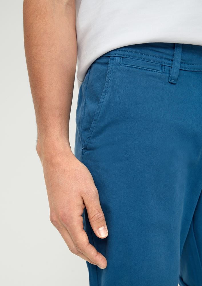 QSdesigned by Herren Regular: Chinoshorts blau S13  2132824 