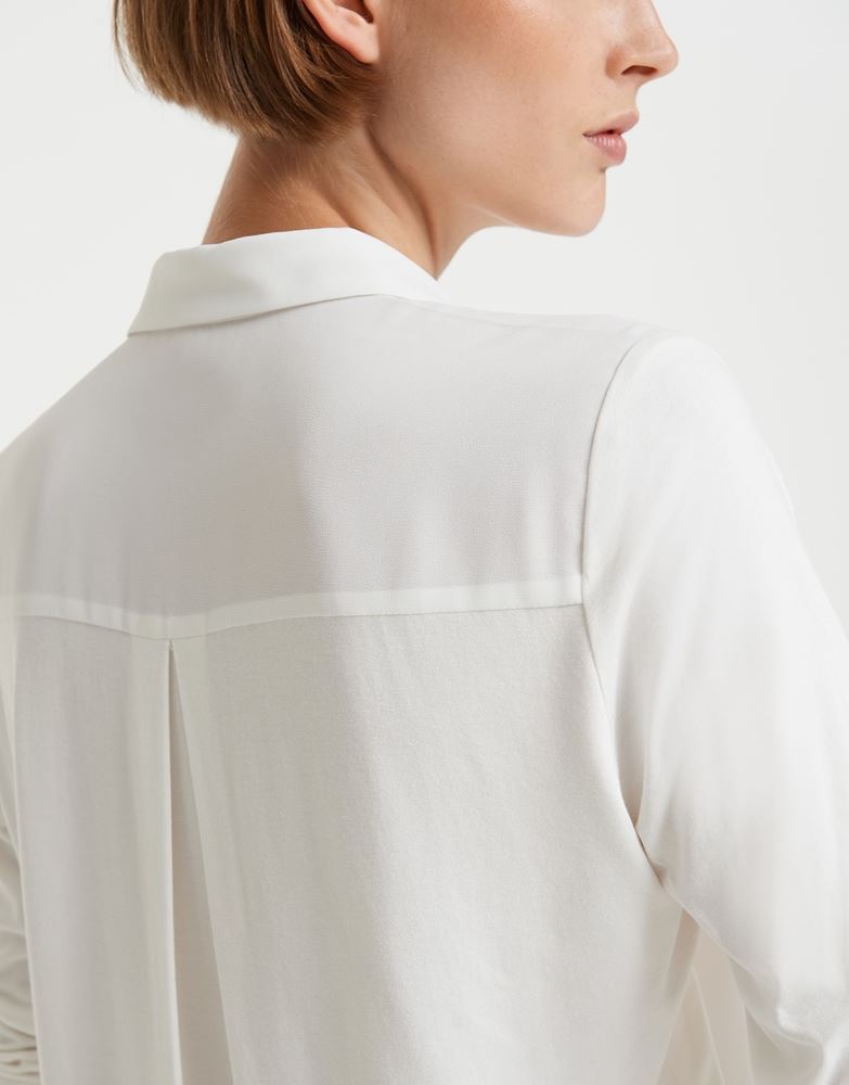 OPUS Bluse Flasti milk V - Ausschnitt S22 246694955100 44 | 1004 milk | 