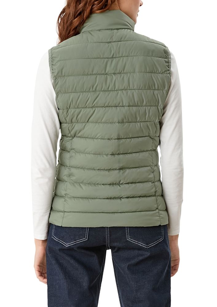 s.Oliver Damen Steppweste Stehkragen grün,blau,schwarz S22 2116408 