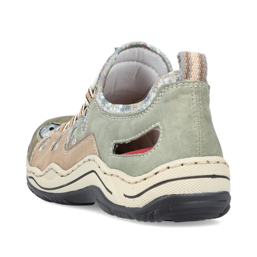 Rieker Antistress Damen Slipper Schlupfschuh sportlich Wechselfußbett grün S13  L0539-52 