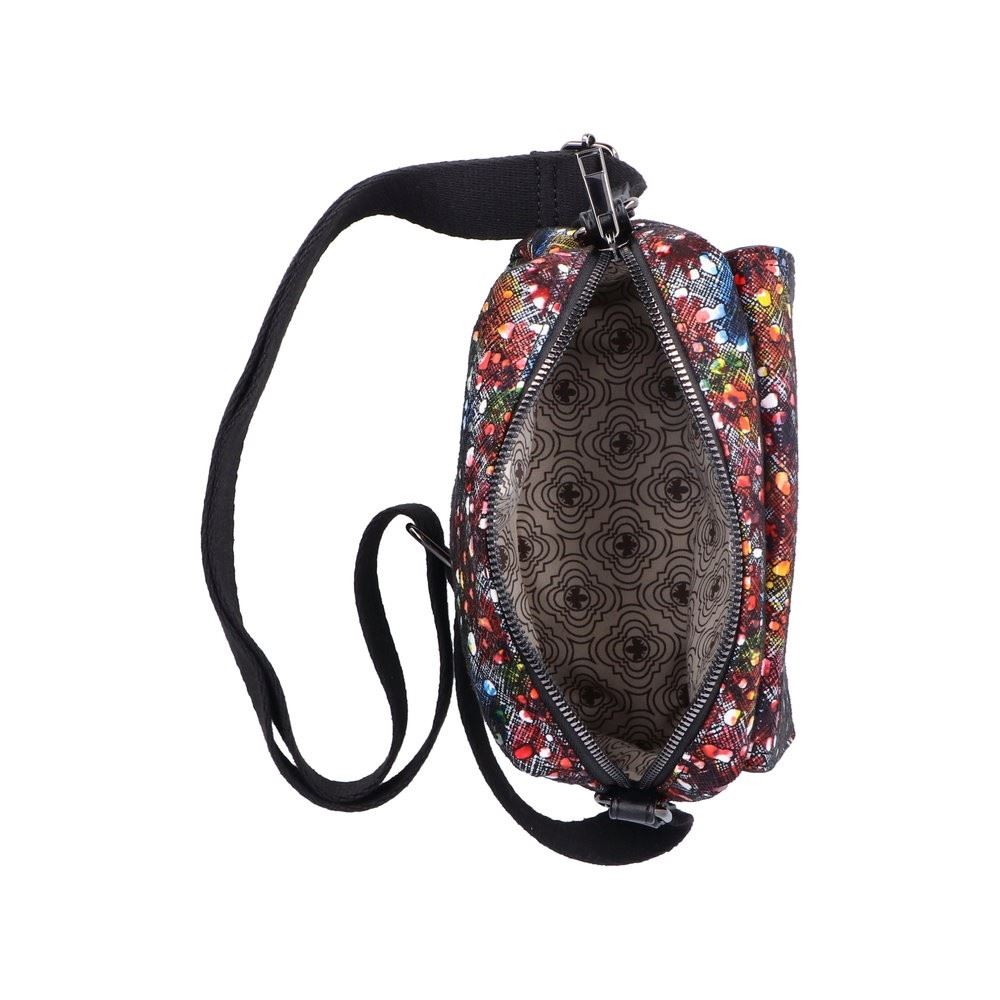 Rieker Umhängetasche Crossbody-Bag bunte Tupfen schwarz S22 H1455-94 