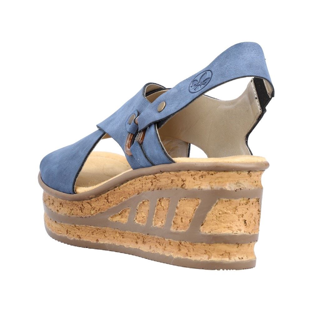 Rieker Sandale Sandalette blau S12 68184-14 
