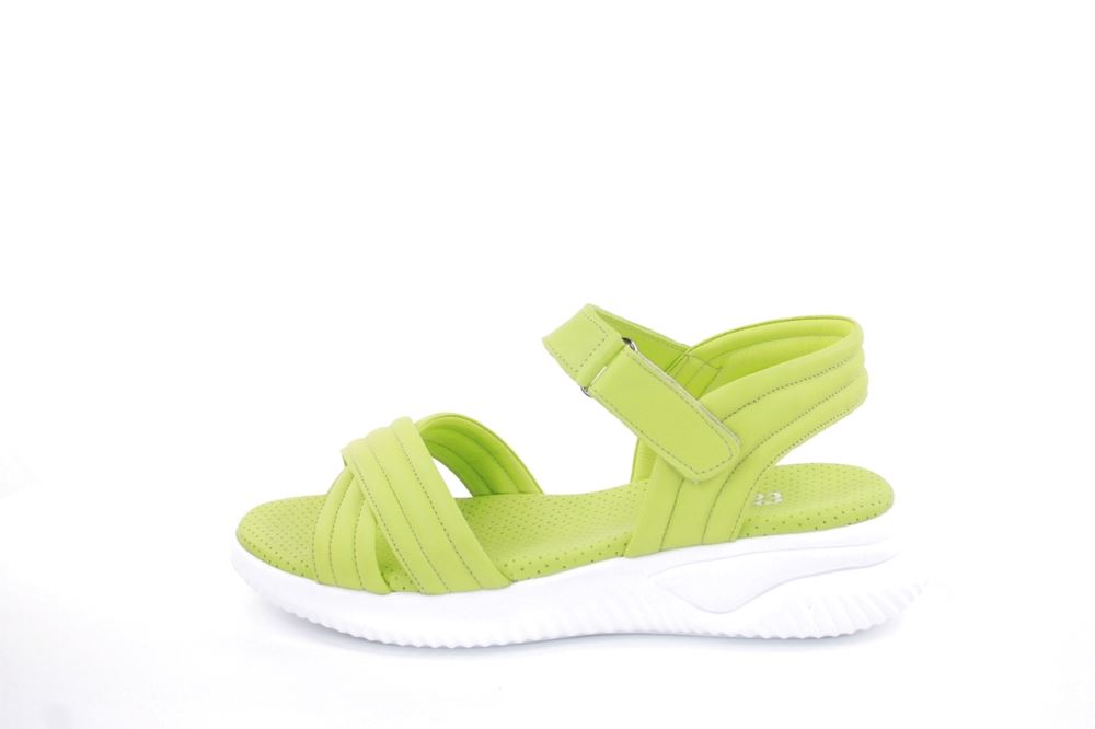 PETER ERIKSON Damen Sandale Comfort- Fußbett Leder blau, grün, weiß S13  231511 
