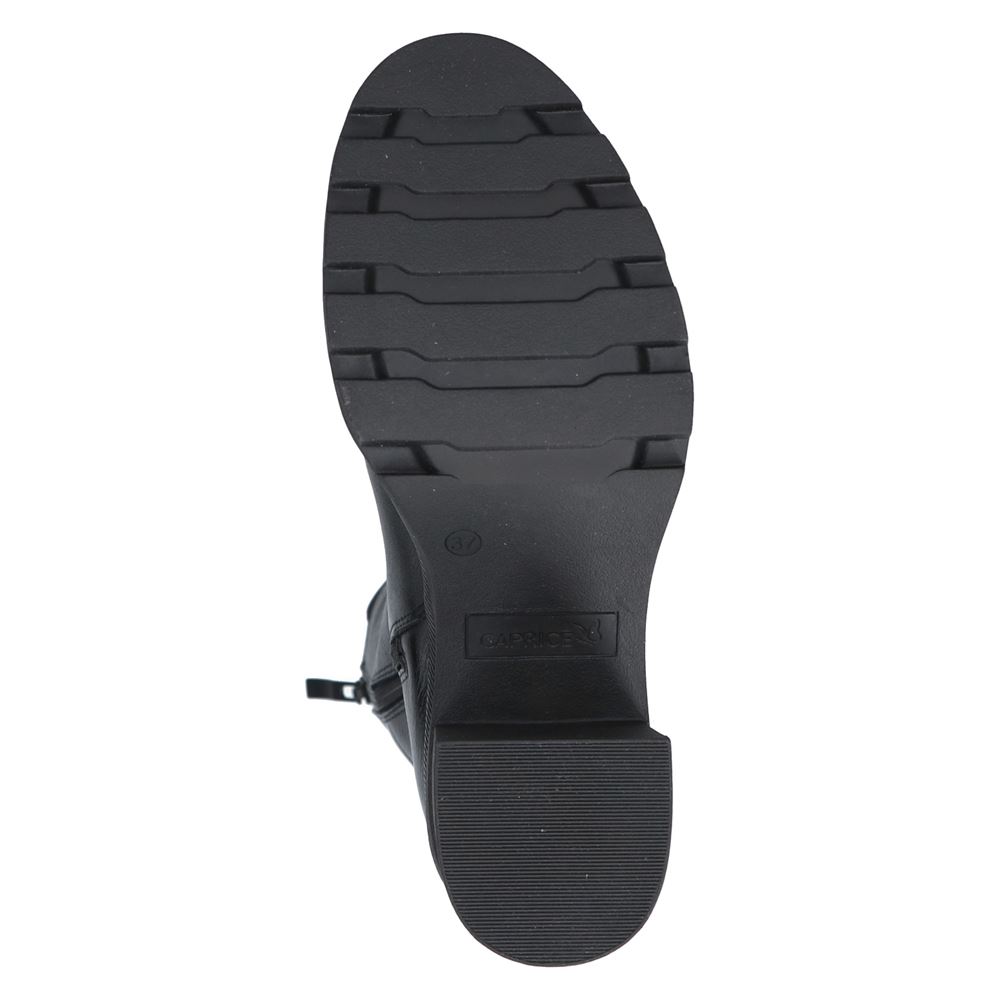 Caprice Stiefelette Leder Blockabsatz Wechselfußbett schwarz S22 9-9-25420-29 40 | 022 BLACK NAPPA | 