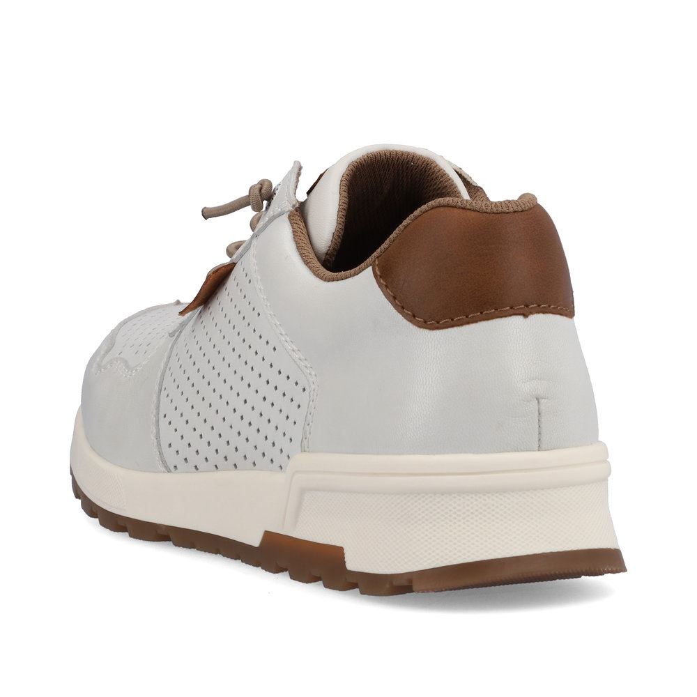 Rieker Antistress Herren Slipper Schlupfschuh Lochmuster Gummizug weiß S13 15108-80 