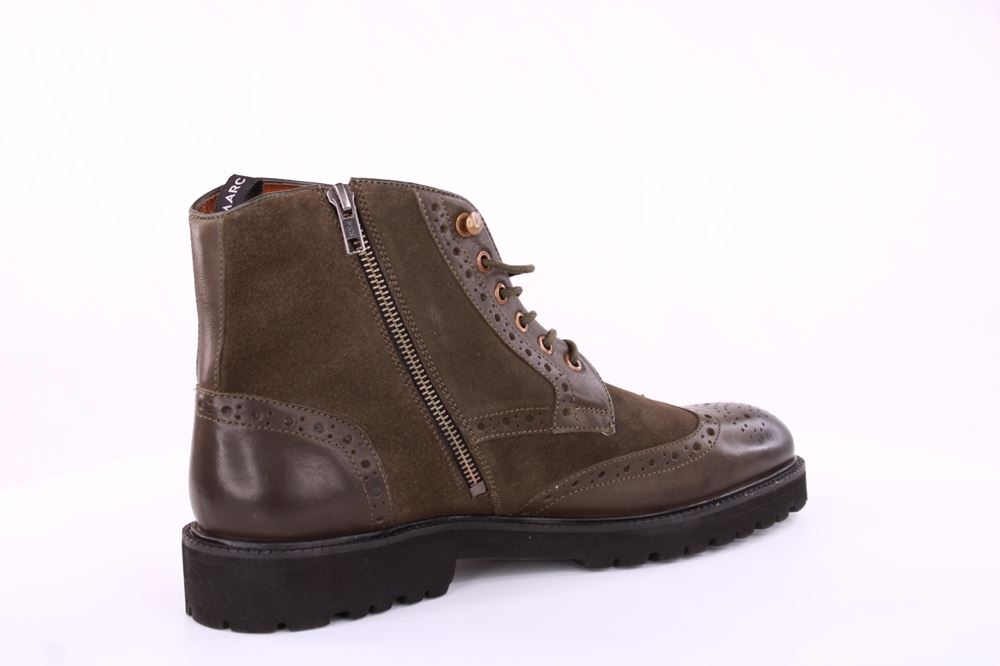 Marc Shoes NATHAN Herren Schnürboot Brogue Lochverzierung grün olive  S21 831631 