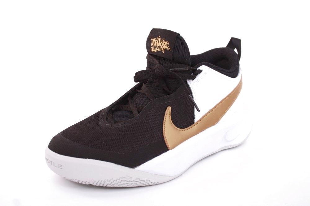 Nike TEAM HUSTELD D10 (GS) Kinder Sneaker schwarz gold S12 CW6735 