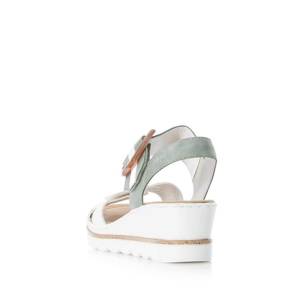 Rieker Sandalette Antistress Keil Klettverschluss weiß 67476-81 