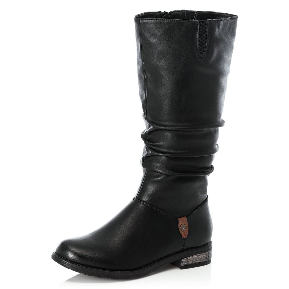 Rieker Stiefel Reißverschluss schwarz 91191 