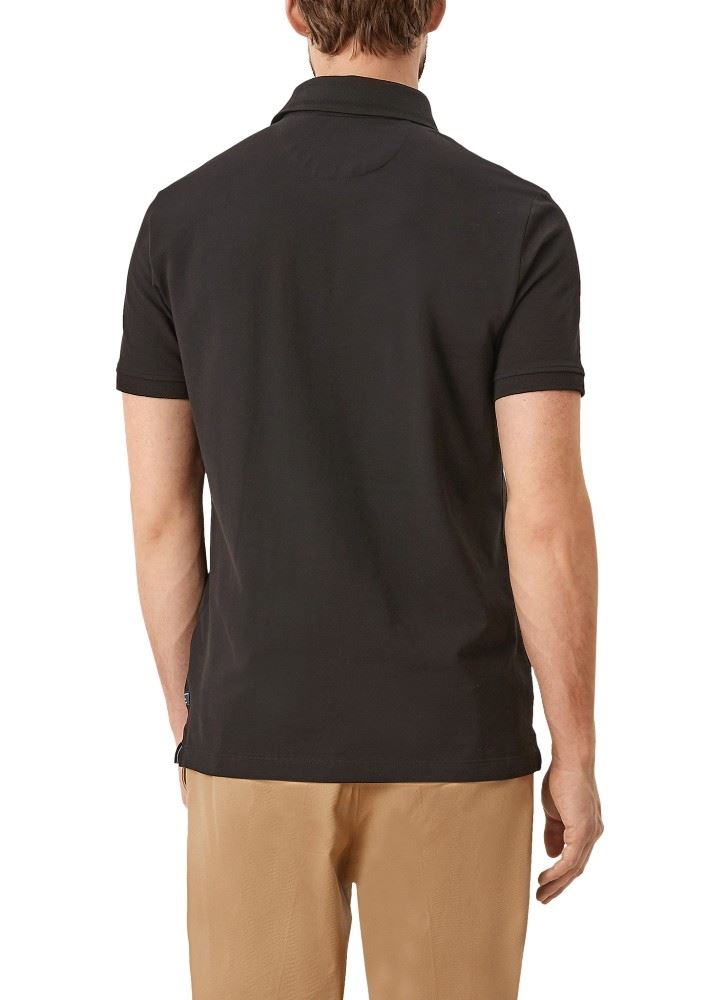s.Oliver Poloshirt Piquestruktur schwarz und grau 2111294 
