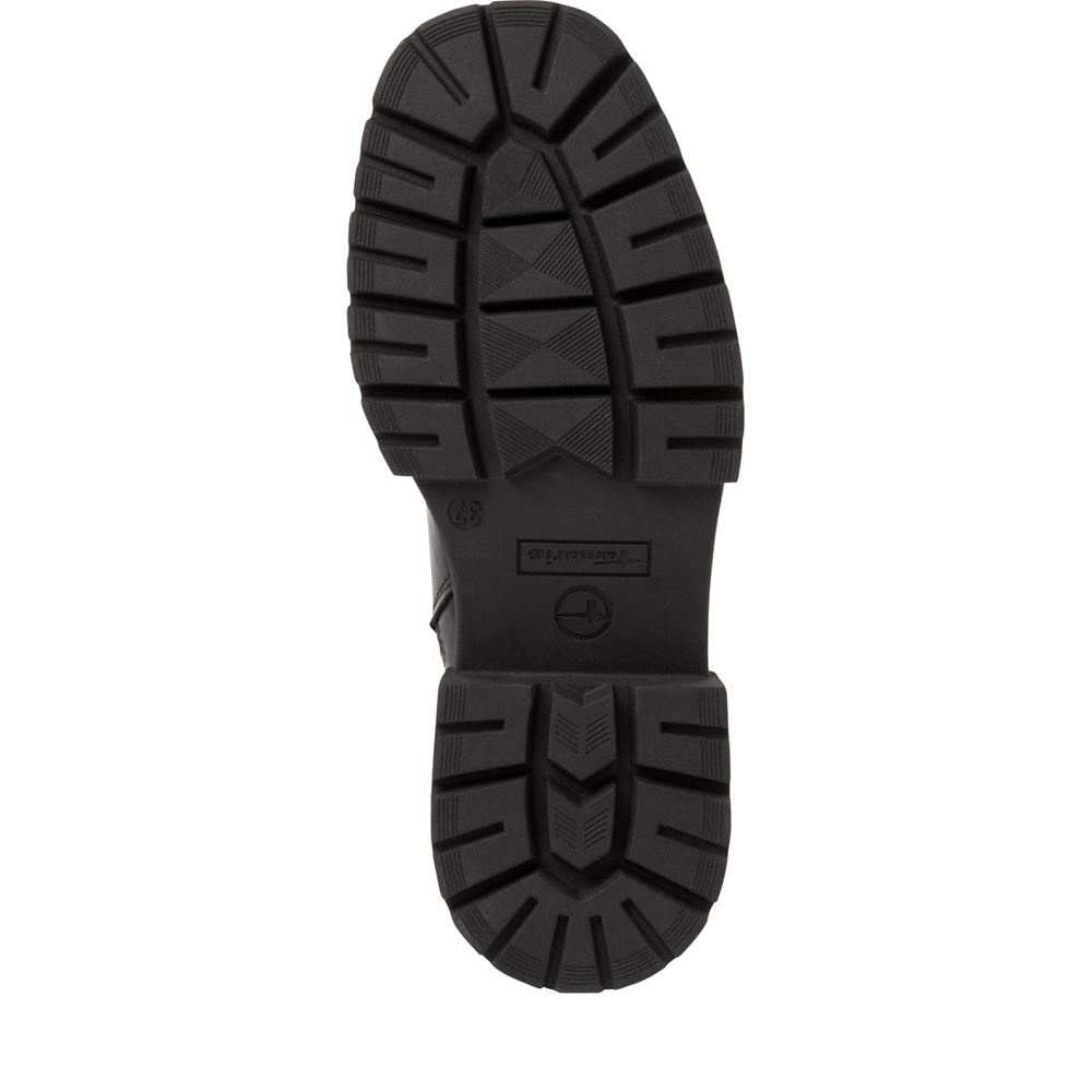 Tamaris Schnürstiefelette Schnürboots Leder schwarz S22 1-1-26277-29 36 | 001 BLACK | 