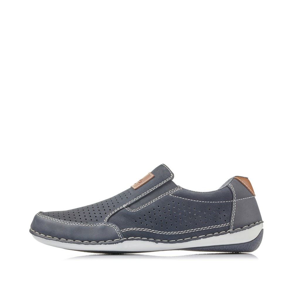 Rieker Slipper Gummizug blau B9255-14 