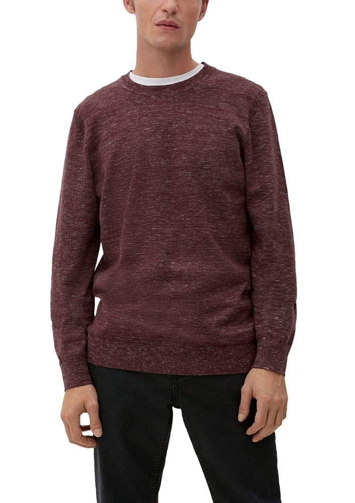 s.Oliver Strickpullover in melierter Optik S22 2124527 XL | 01W1 WHITE | 