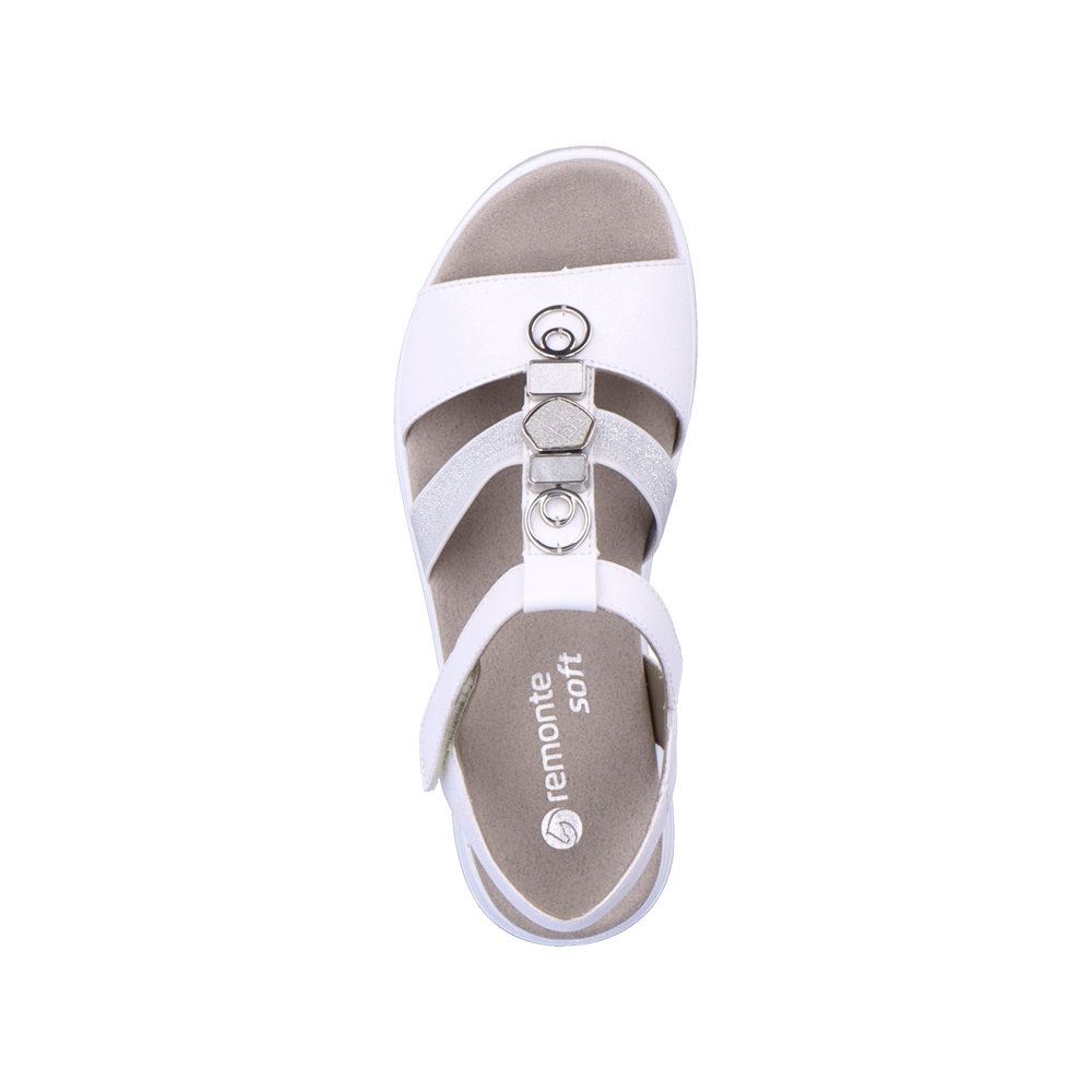 Remonte Damen Riemchensandalen edelweiß-mondgrau S13 R2962-80 