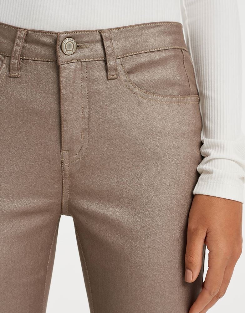 OPUS Hose Skinny Emily glam glänzende Oberfläche gold S22 210904221100 42 | 2103 sweet almo | 